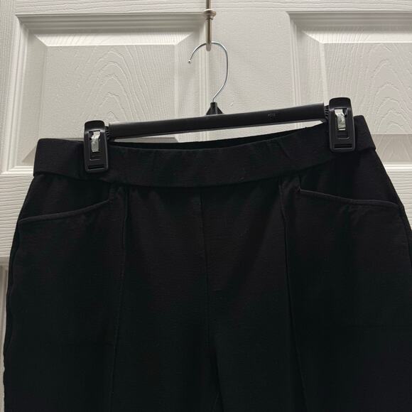 Eileen Fisher Womens Pants Sz S Black Washable Stretch Crepe Pockets Ankle - Picture 7 of 9